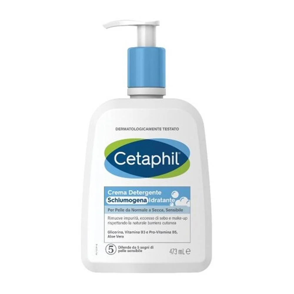 CETAPHIL – Cremă de Curățare Spumantă Hidratantă pentru Piele Normală și Uscată, 473 ml