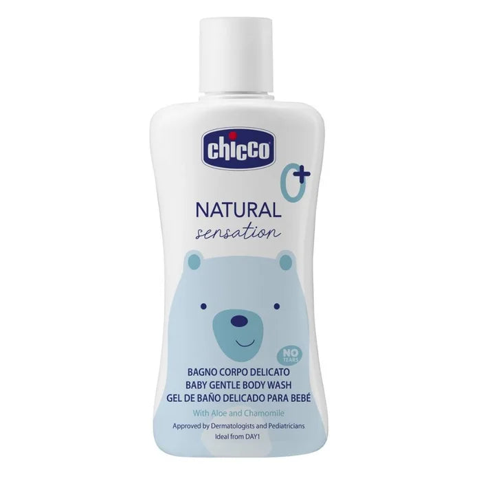 CHICCO NATURAL SENSATION – Detergent Delicat pentru Corp, Copii 0M+, 200 ml