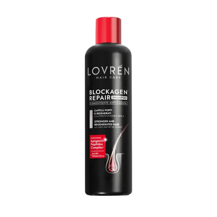 LOVRÉN HAIR CARE – Blockagen Repair Șampon Coadiuvant Anticaducere, 250 ml