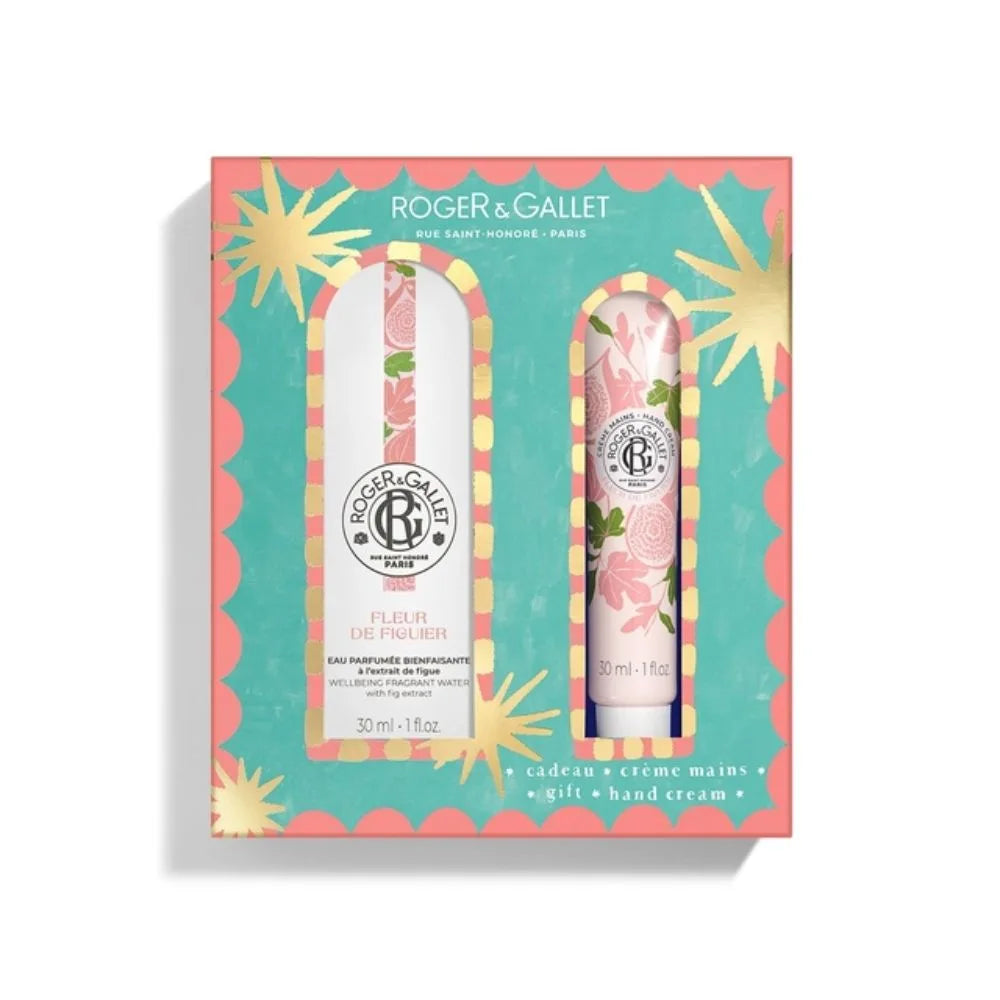 ROGER&GALLET – Set Il Grande Bazar di Natale: Fleur de Figuier Apă Parfumată 30 ml + Cremă de Mâini 30 ml