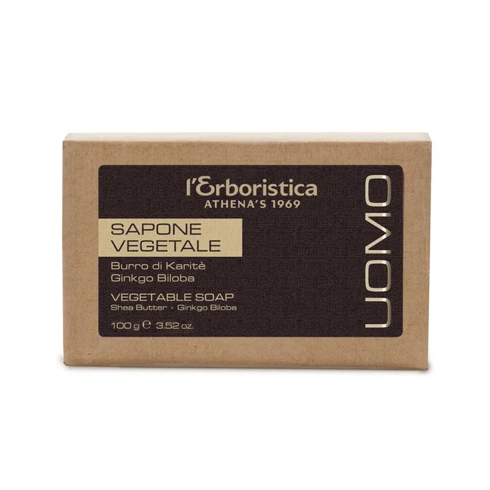 L'ERBORISTICA UOMO – Unt de Shea și Ginkgo Biloba, Săpun Vegetal, 100g