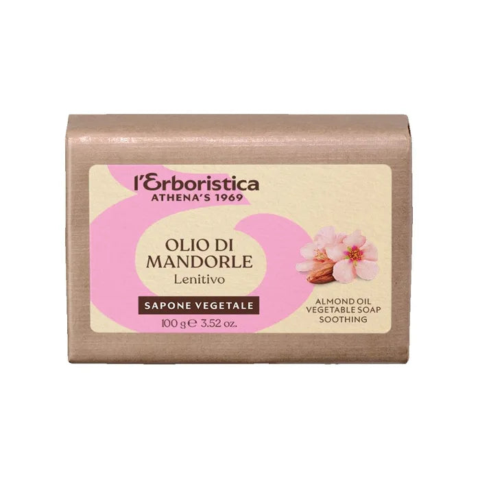 L'ERBORISTICA EXTRATTI BOTANICI – Ulei de Migdale Dulci, Săpun Vegetal Liniștitor, 100g