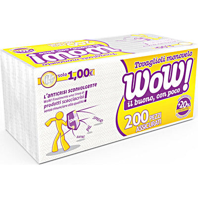 WOW Șervețele de masă, 1 strat, 30 x 33 cm, 170 bucăți