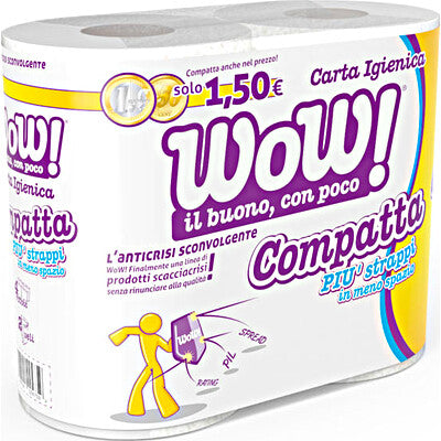 WOW Hârtie igienică Compacta, 4 role