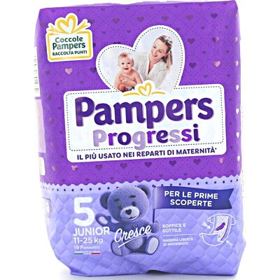 PAMPERS Progressi – scutece, junior, 18 bucăți