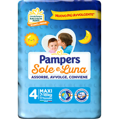 PAMPERS Sole e Luna – scutece, maxi, 17 bucăți