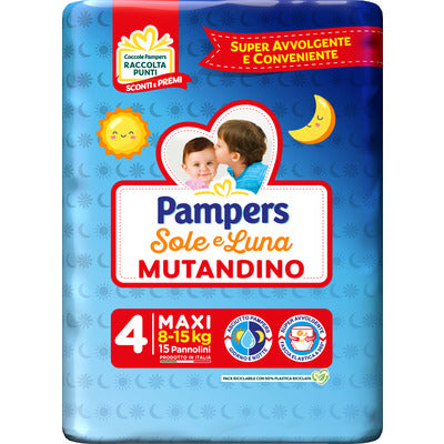 PAMPERS Sole e Luna – scutece, maxi, 15 bucăți