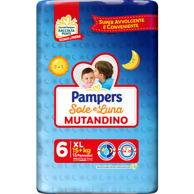 PAMPERS Sole e Luna – scutece, xlarge, 13 bucăți