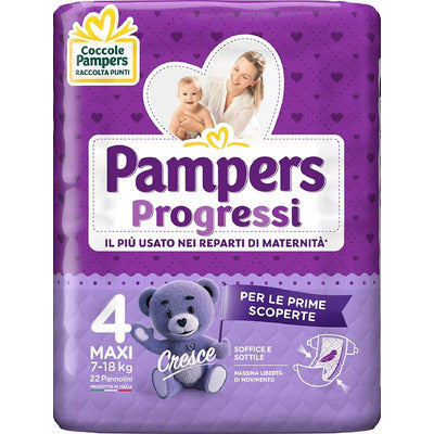 PAMPERS Progressi – scutece, maxi, 21 bucăți