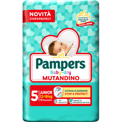 PAMPERS Baby-Dry – scutece, junior, 13 bucăți