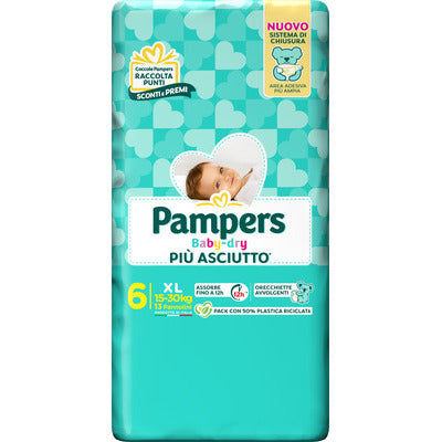 PAMPERS Baby-Dry – scutece, extralarge, 13 bucăți