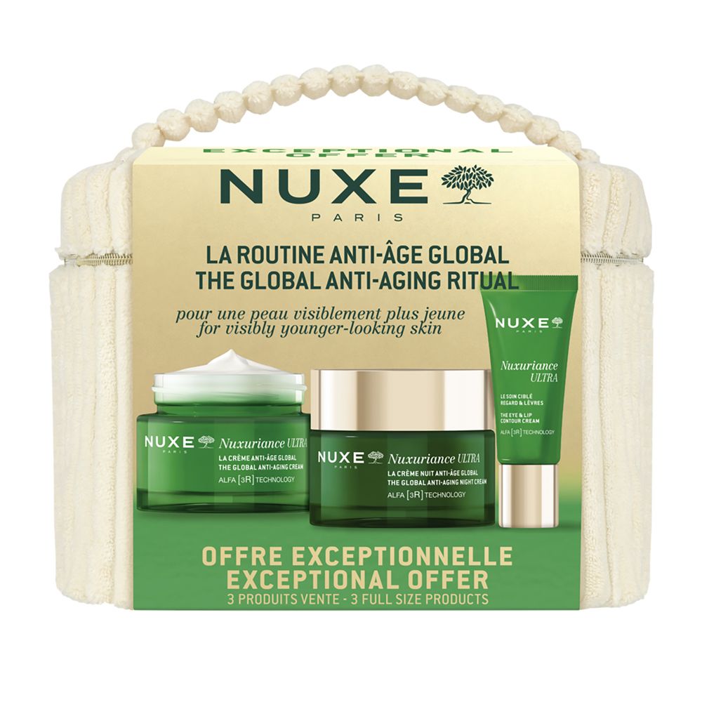 Nuxe Nuxuriance Ultra Set Crema anti-îmbătrânire 50 ml + Crema Contorno Occhie și Buze 15 ml + Cremă de noapte anti-îmbătrânire 50 ml