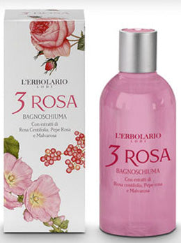 L'ERBOLARIO 3 Rosa – Gel de baie emolient, revigorant și parfumat, 250 ml