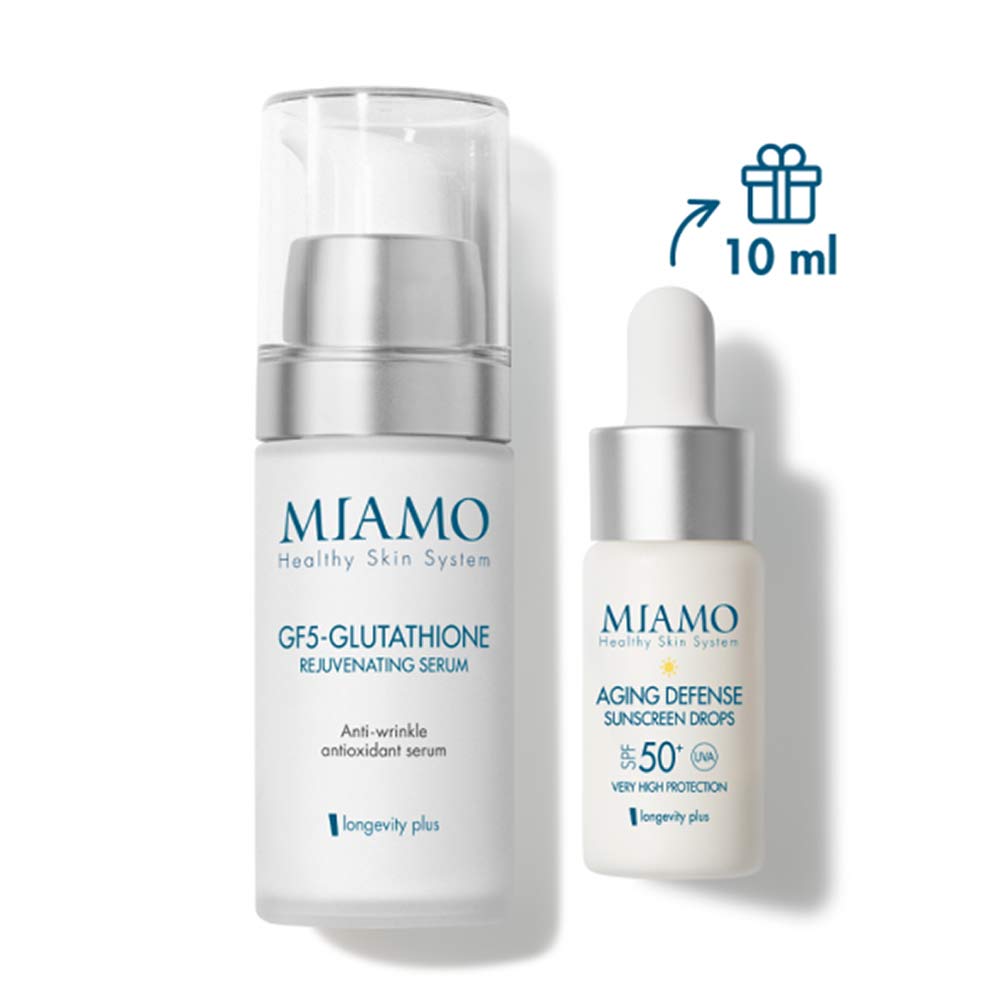 MIAMO duo Anti-Ossidante Glutathione 30ml + Aging Defense Sunscreen 10ml