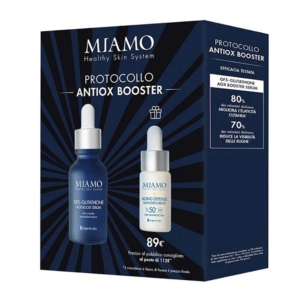 MIAMO Longevity Plus - duo Antiox Booster Glutathione 30ml + Aging Defense 10ml