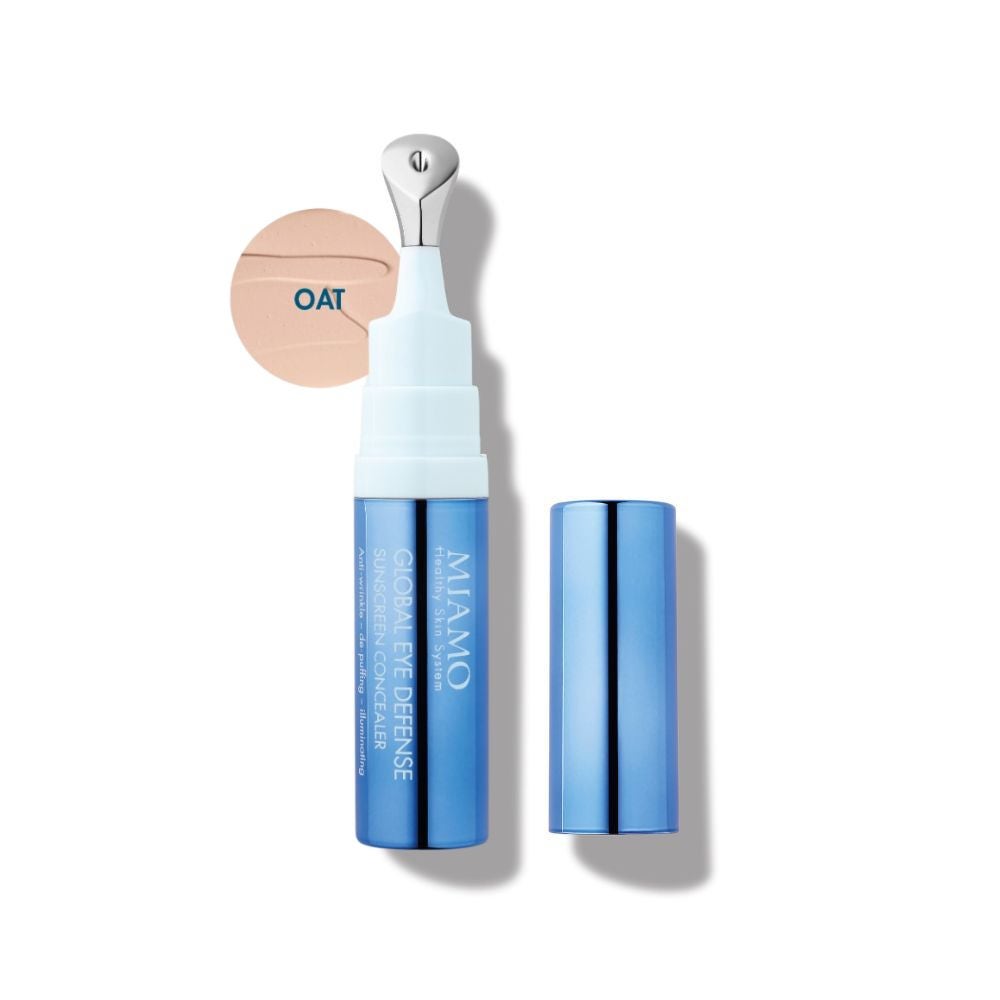 MIAMO Global Eye Defence Sunscreen Concealer Corector iluminator pentru conturul ochilor, antirid și anti-pun gi SPF 30 nuanța OAT, 7.5 ml