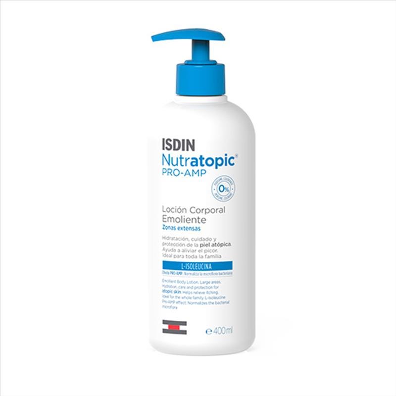 ISDIN Nutratopic Pro-AMP – Loțiune emolientă pentru piele atopică, 400 ml