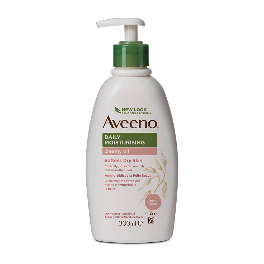 AVEENO Daily Moisturising Creamy Oil - Cremă-ulei de corp cu parfum de migdale, 300 ml