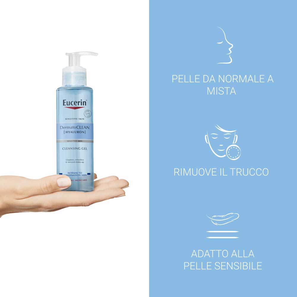 EUCERIN DermatoCLEAN - [HYALURON] Gel de curățare pentru ten normal și mixt 200 ml