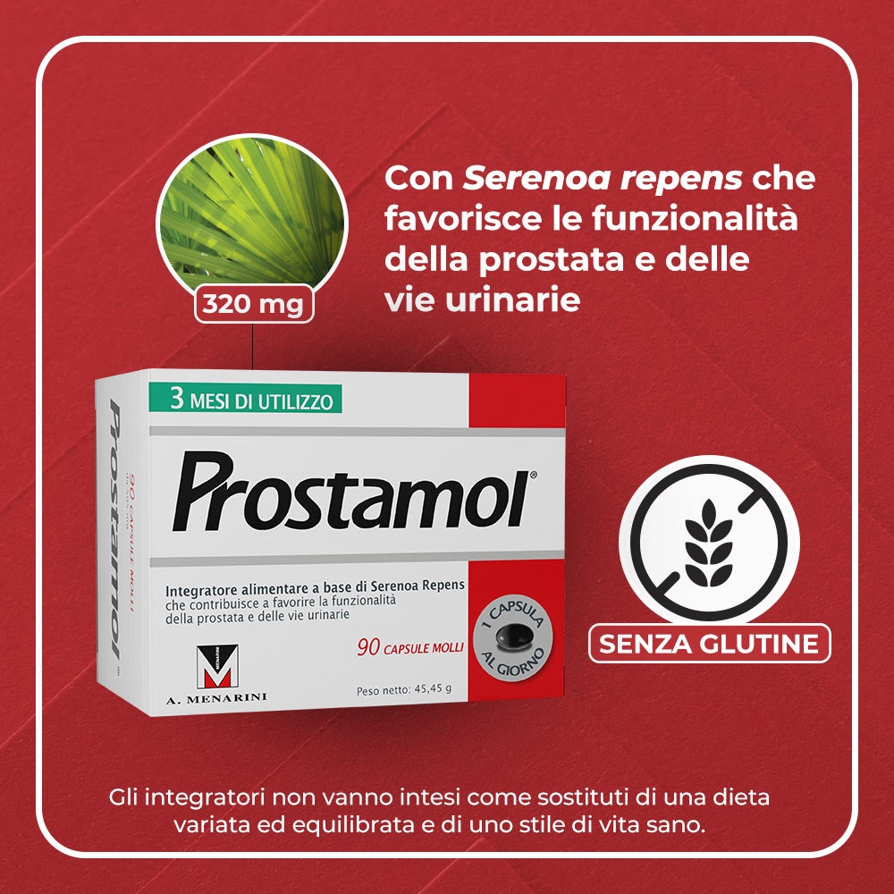 MENARINI Prostamol Supliment cu Serenoa repens pentru prostată și căile urinare, 90 capsule