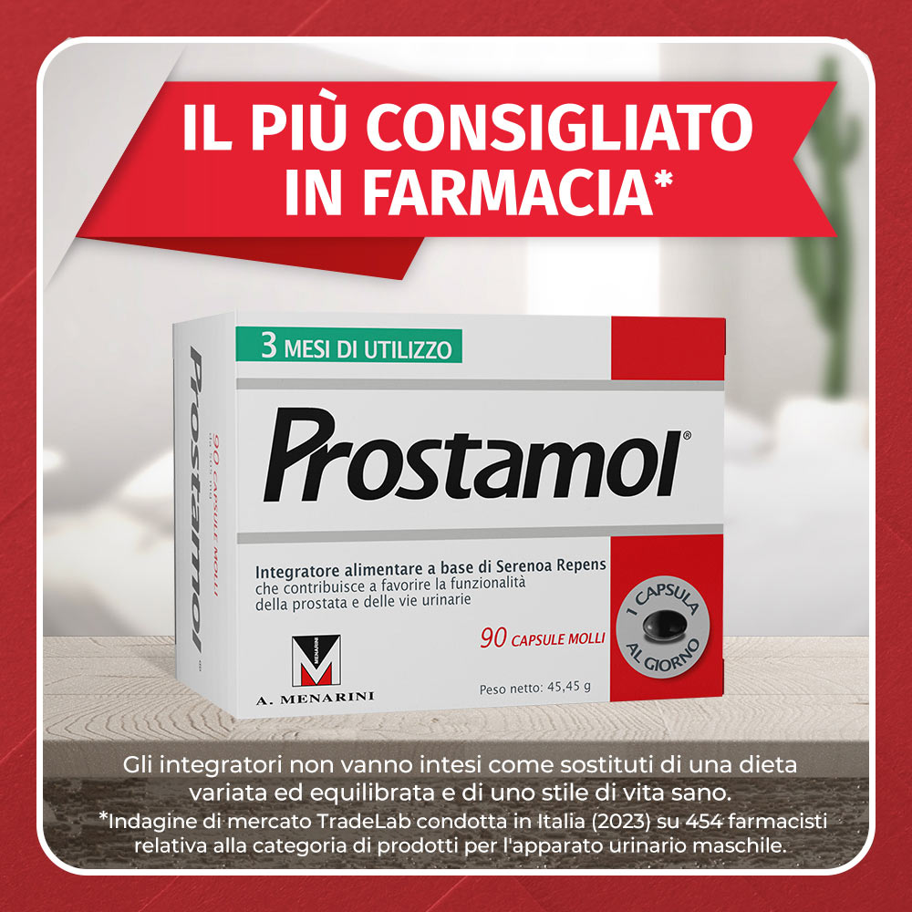 MENARINI Prostamol Supliment cu Serenoa repens pentru prostată și căile urinare, 90 capsule