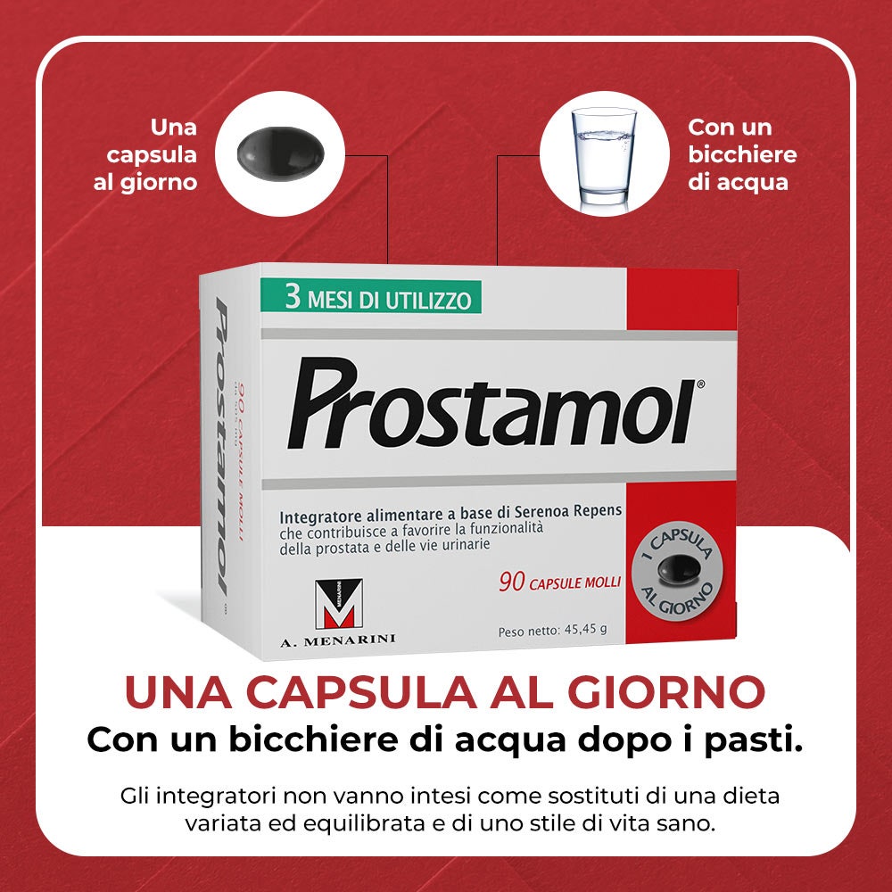 MENARINI Prostamol Supliment cu Serenoa repens pentru prostată și căile urinare, 90 capsule