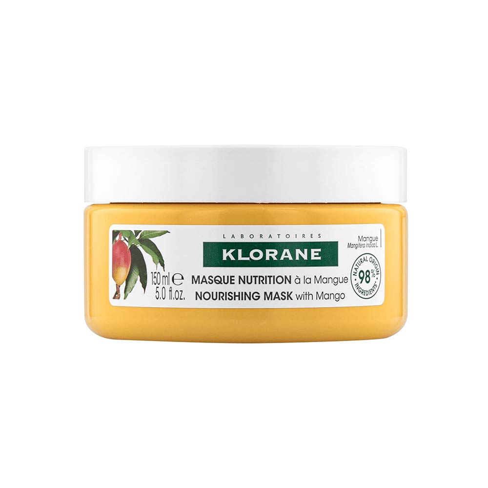 KLORANE Mango – Mască nutritivă și reparatoare pentru păr uscat, 150 ml