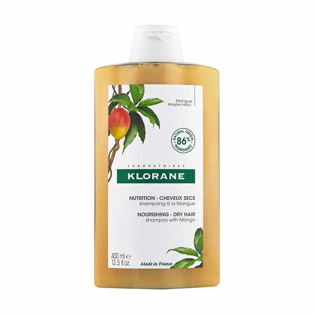 Klorane Șampon cu Mango BIO – pentru păr uscat și foarte uscat, 400 ml