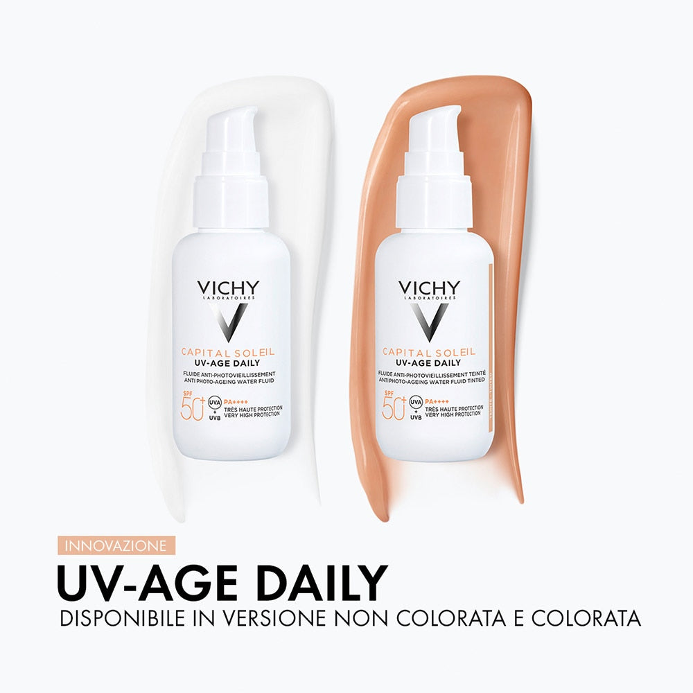 VICHY Capital Soleil UV-Age Daily SPF50+ – Fluid corector anti-fotoîmbătrânire 40 ml