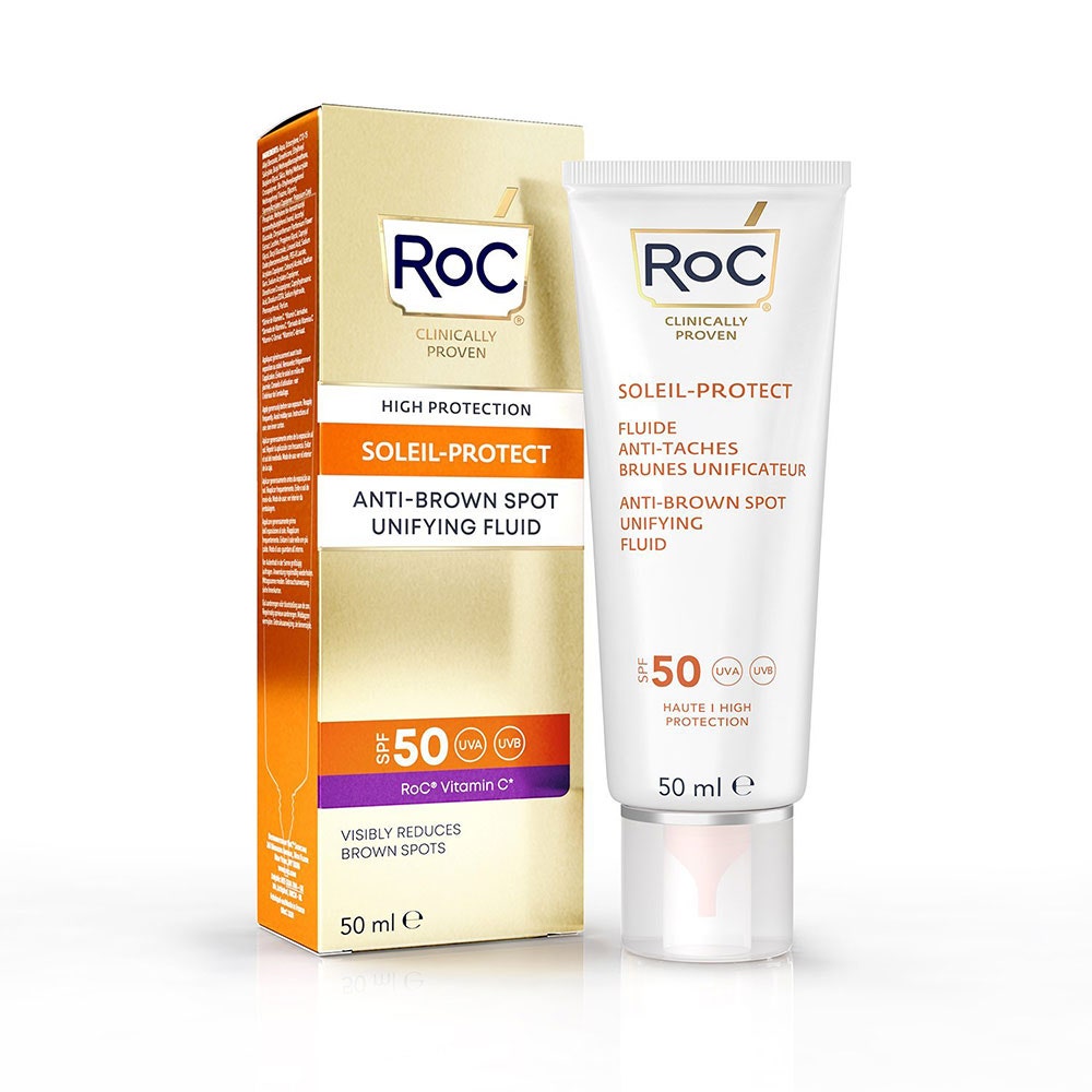 ROC Soleil Protect - Fluid facial uniformizant anti-pete SPF50+, 50ml
