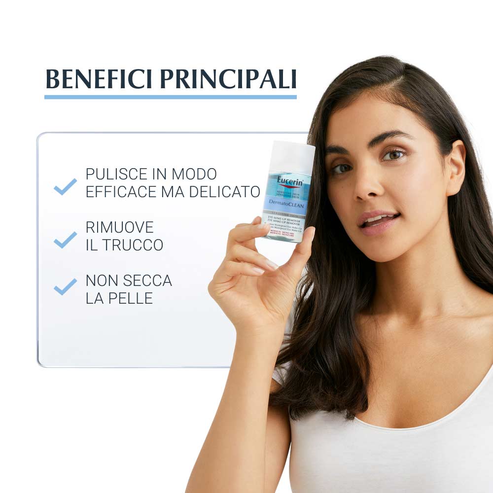 EUCERIN DermatoCLEAN - Demachiant waterproof pentru ochi 125 ml