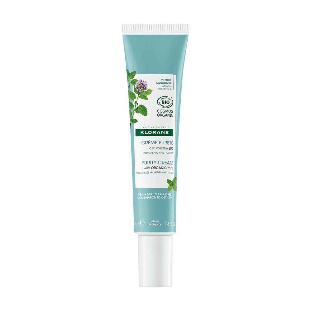 KLORANE Menta Acquatica – Cremă purifiantă și matifiantă anti-poluare, 40 ml