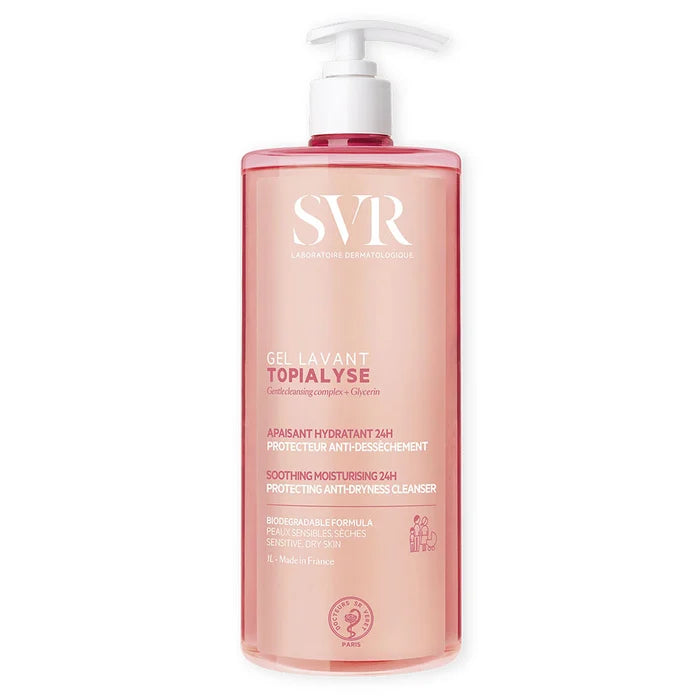 SVR – Topialyse Gel de Curățare Calmante, Hidratant și Anti-Uscăciune 24H, 1 L