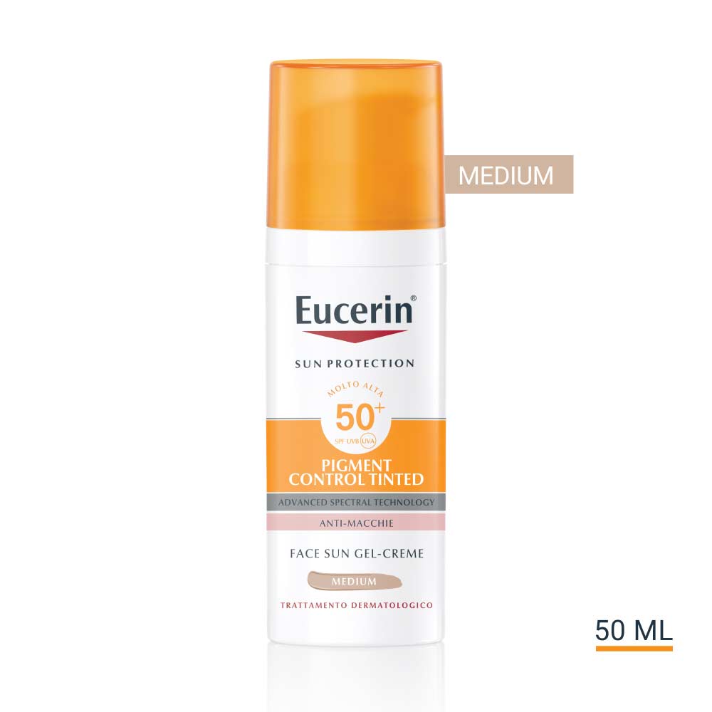 EUCERIN Sun Pigment Control Tinted Medium – Fluid facial colorat SPF 50+, 50 ml