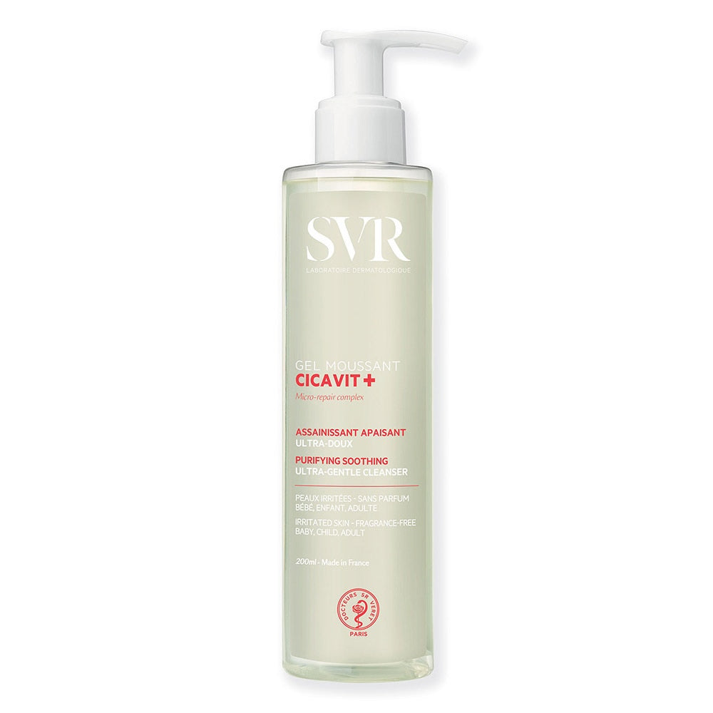 SVR Cicavit+ - Gel Moussant - gel de curățare delicat, calmant și igienizant, 200ml