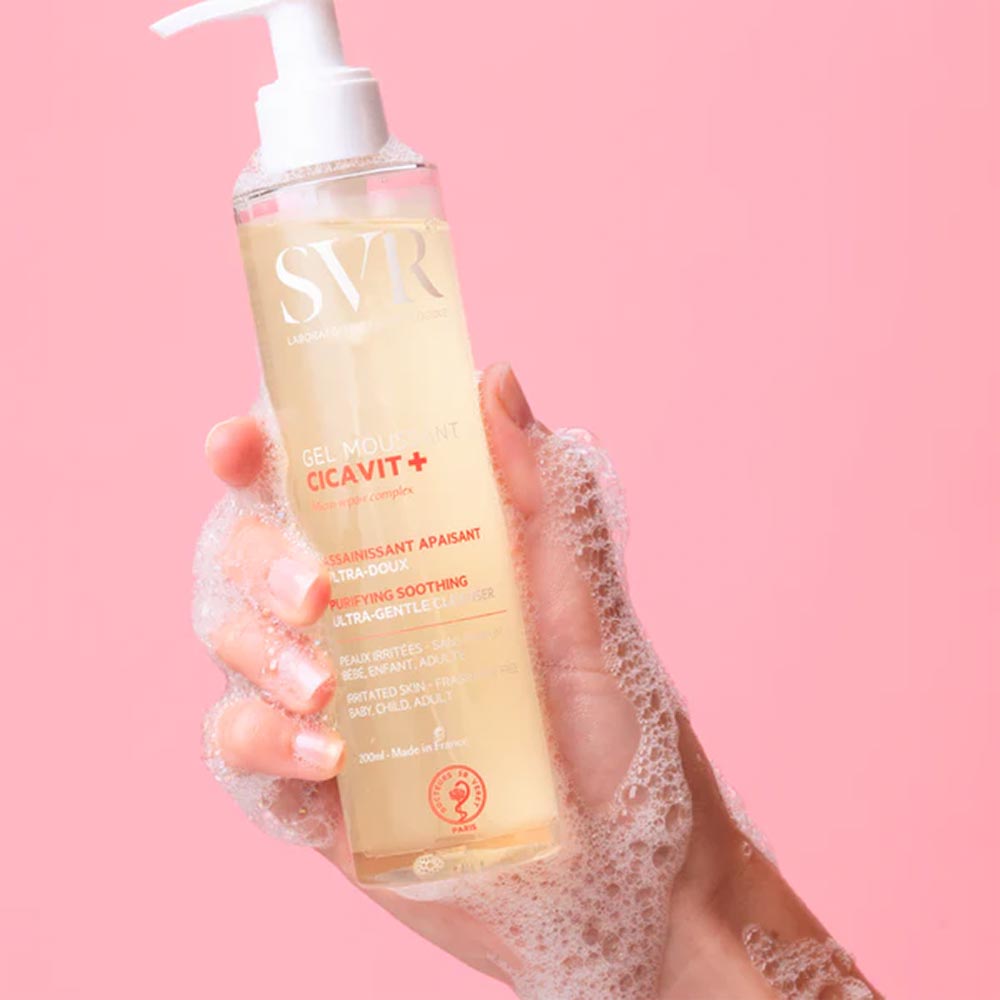 SVR Cicavit+ - Gel Moussant - gel de curățare delicat, calmant și igienizant, 200ml