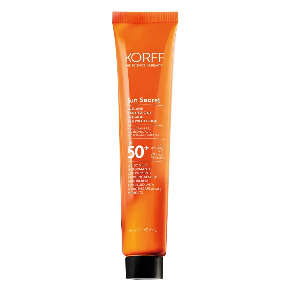 KORFF Sun Secret – Fluid facial colorat SPF 50+ Light, 50 ml