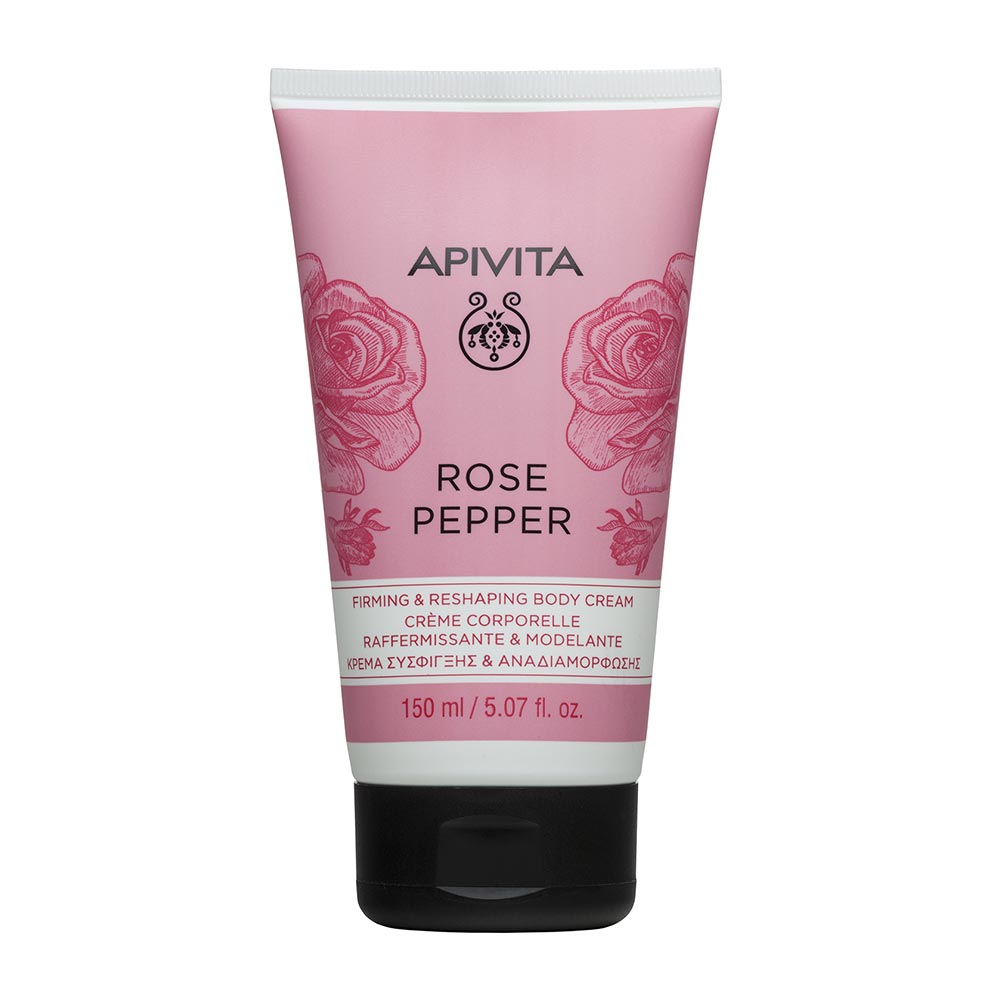 APIVITA Rose Pepper - Cremă de corp fermizantă și remodelantă cu trandafir și piper negru,125ml
