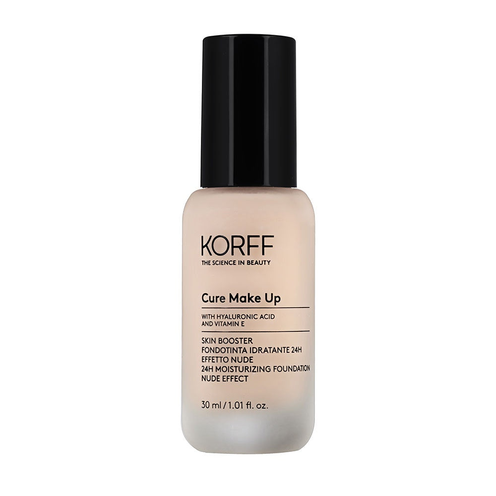 KORFF Cure Make Up Skin Booster – Fond de ten hidratant 24H efect nude, nuanța 02, 30 ml