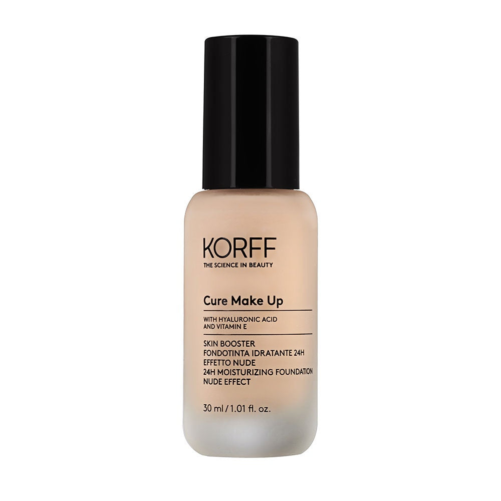 KORFF Cure Make Up Skin Booster – Fond de ten hidratant 24H efect nude, nuanța 04, 30 ml