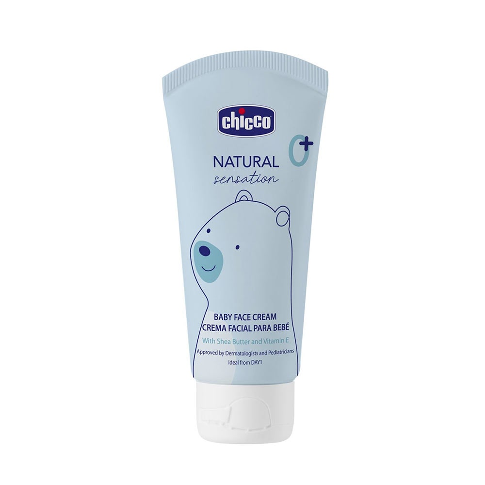 CHICCO Natural Sensation - Cremă pentru fața bebelușilor 0 luni+, 50 ml