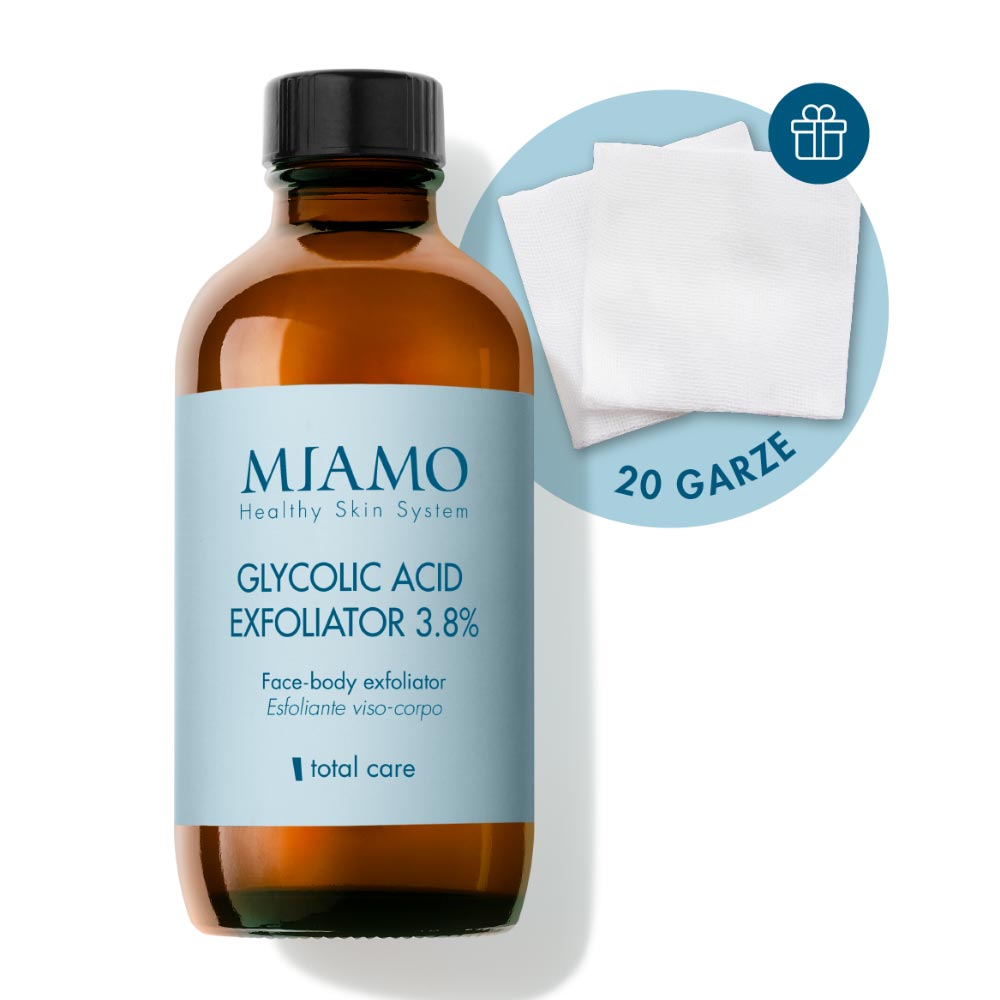 MIAMO Total Care Kit dublă Esfoliazione Glycolic Acid 3,8% + 20 dischete