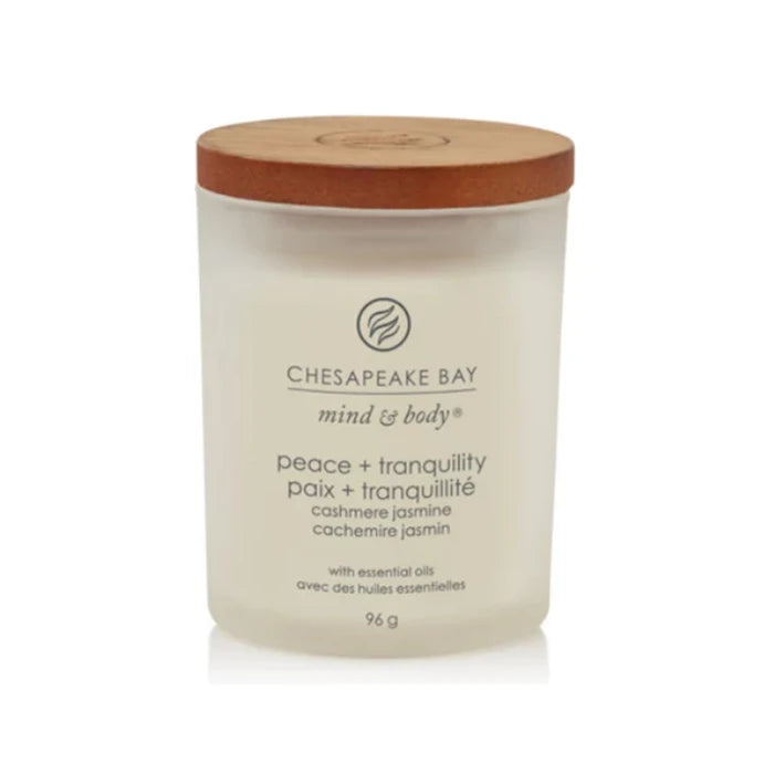 YANKEE CANDLE – Peace & Tranquility Lumânare Mică cu Cashmere și Iasomie, 96 g