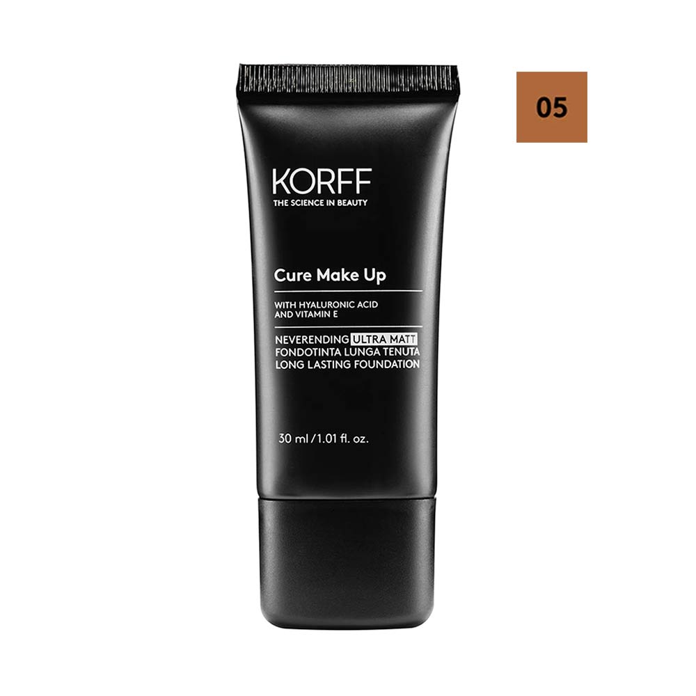 KORFF Cure Make Up Neverending Ultra Matt – Fond de ten SPF 30, nuanța 05, 30 ml