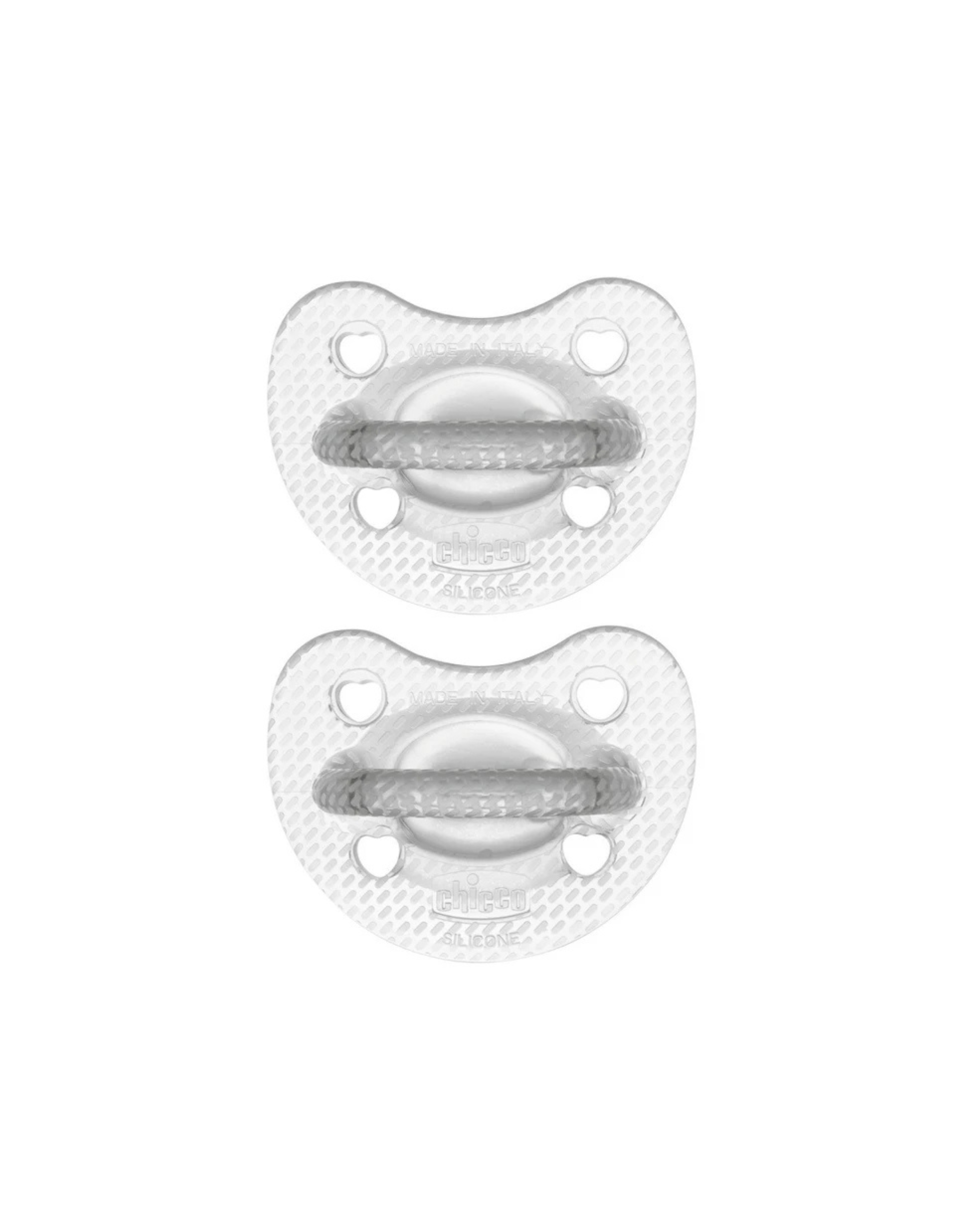 CHICCO PhysioForma – Suzete 6-16 Luni Crystal din Silicon, 2 Bucăți