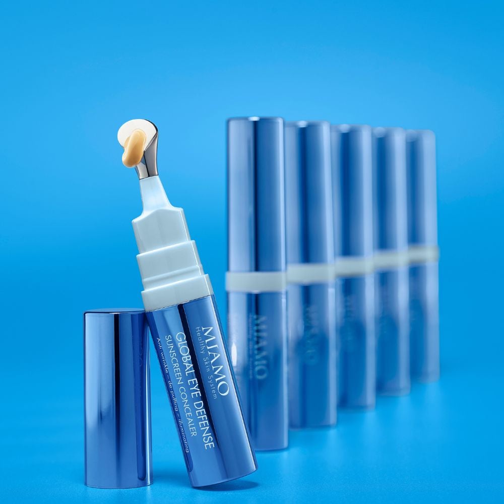 MIAMO Global Eye Defence Sunscreen Concealer Corector iluminator pentru conturul ochilor, antirid și anti-pun gi SPF 30 nuanța CARAMEL, 7.5 ml