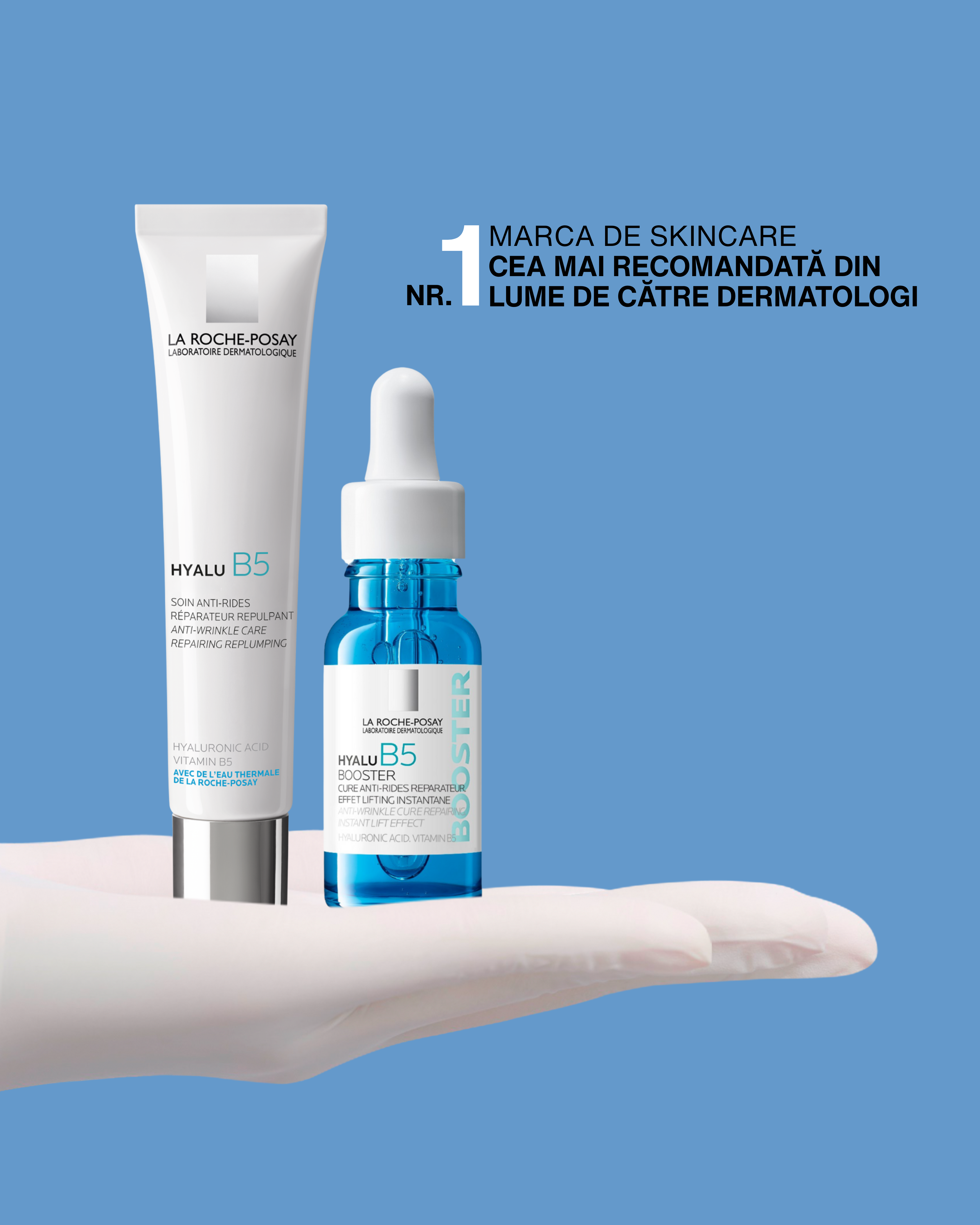 La Roche-Posay Hyalu B5 Kit X2 – Set rimpolpante cu ser și cremă pentru față