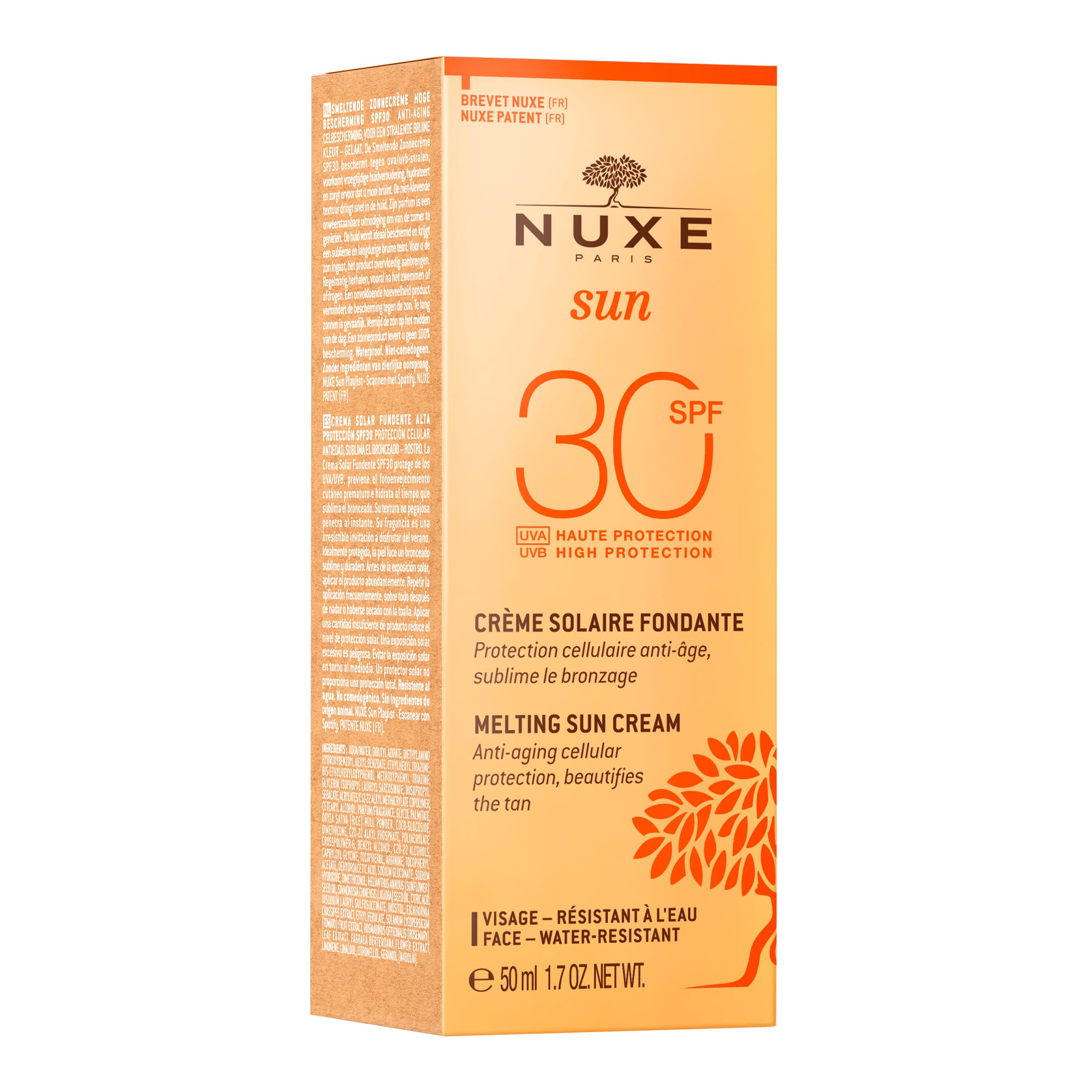 NUXE Sun cremă solar anti-îmbătrânire față SPF30, 50 ml