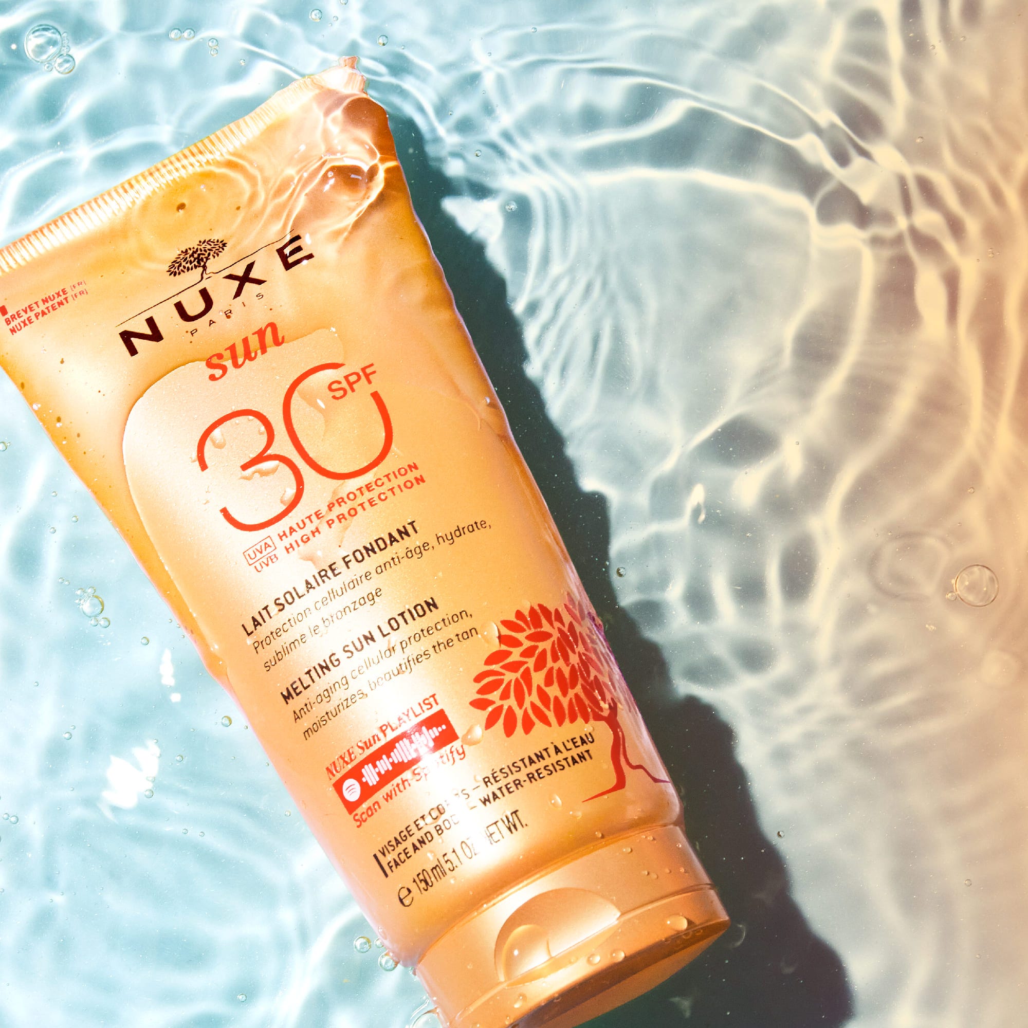 NUXE Sun Lapte solar față și corp SPF30, 150 ml