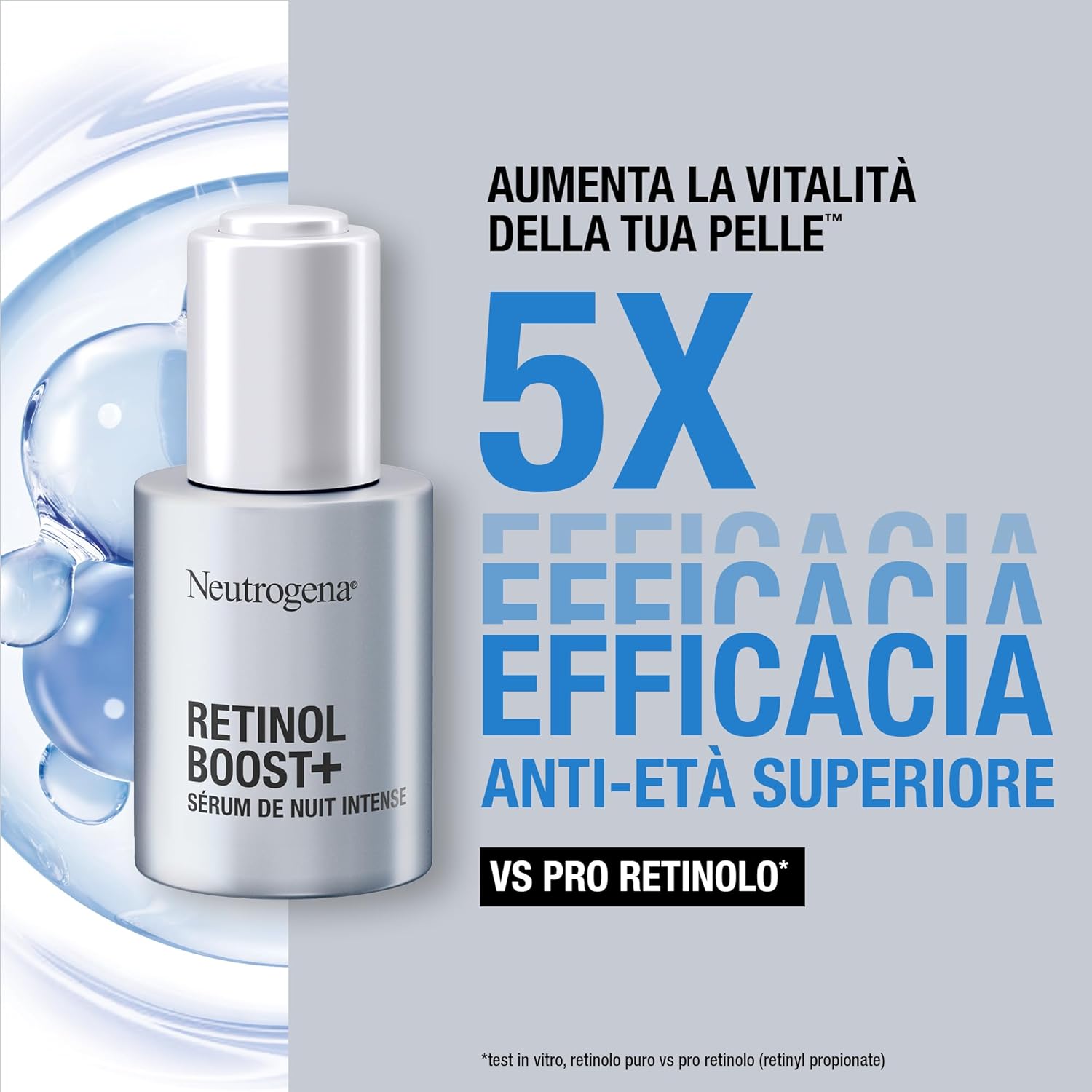 NEUTROGENA Retinol Boost Ser intens de noapte, super-concentrat cu 0,23% retinol pur, pentru riduri profunde, 30ml